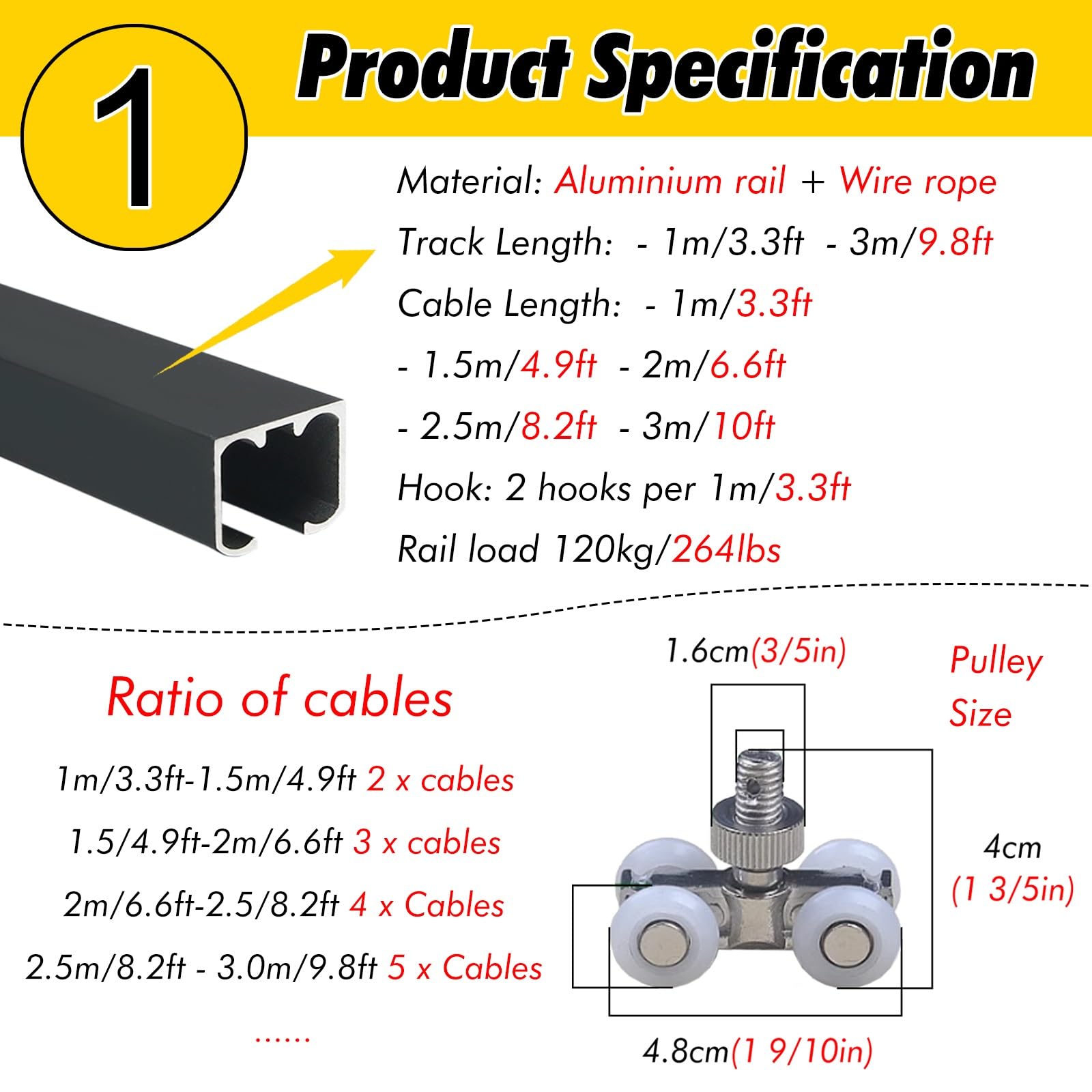 Kit Per Appendere i Quadri Modanatura per binario per appendere quadri in alluminio con ganci regolabili, 60 80 100 120 140 150 CM Binari per appendere poster per hall/chiesa/appartamento(Rail 1.4m/4.