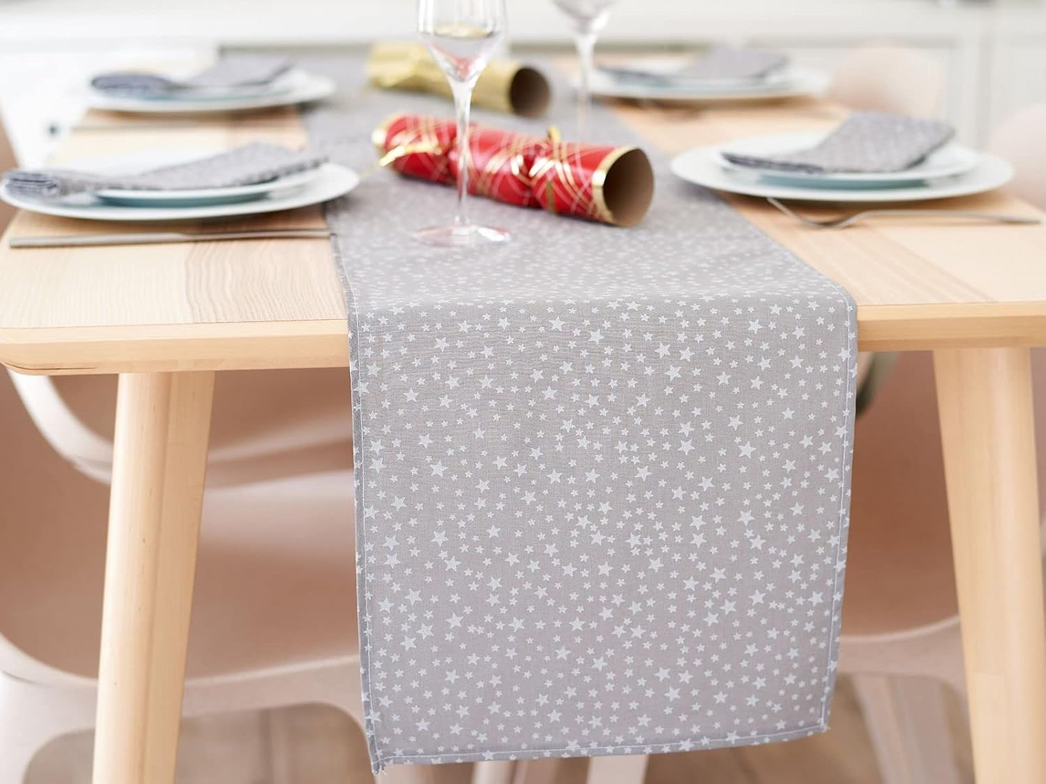 Jolee Fabric Christmas Table Runner Xmas Table Decoration Santa