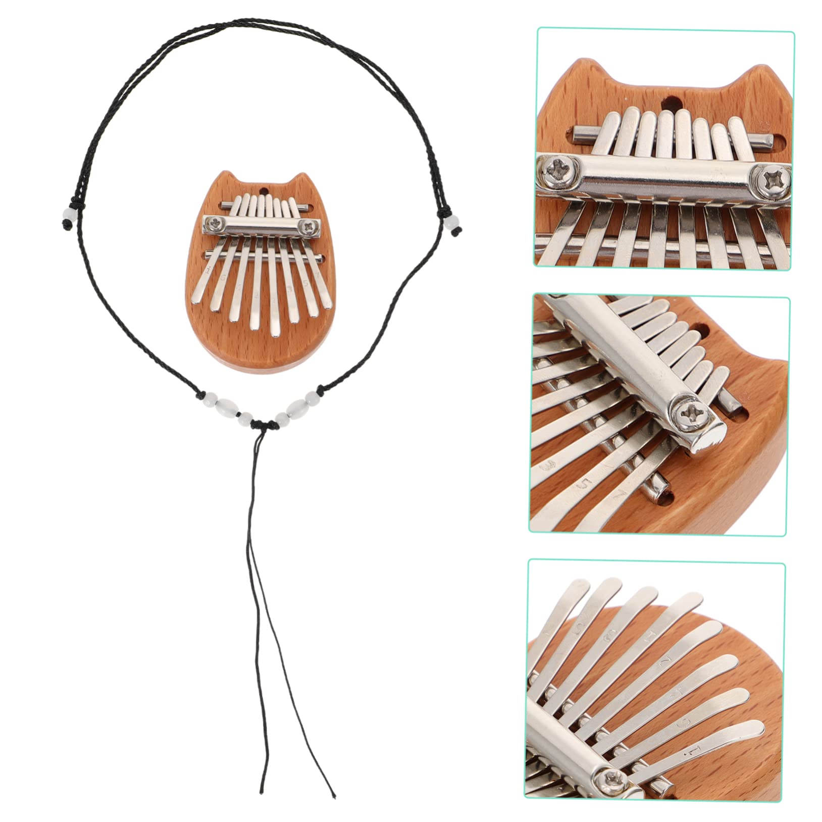 GOOHOCHY Mini Kalimba Musical Instrument Small Instrument for Fingers 8 Keys Key Thumb Piano for Boys and Girls