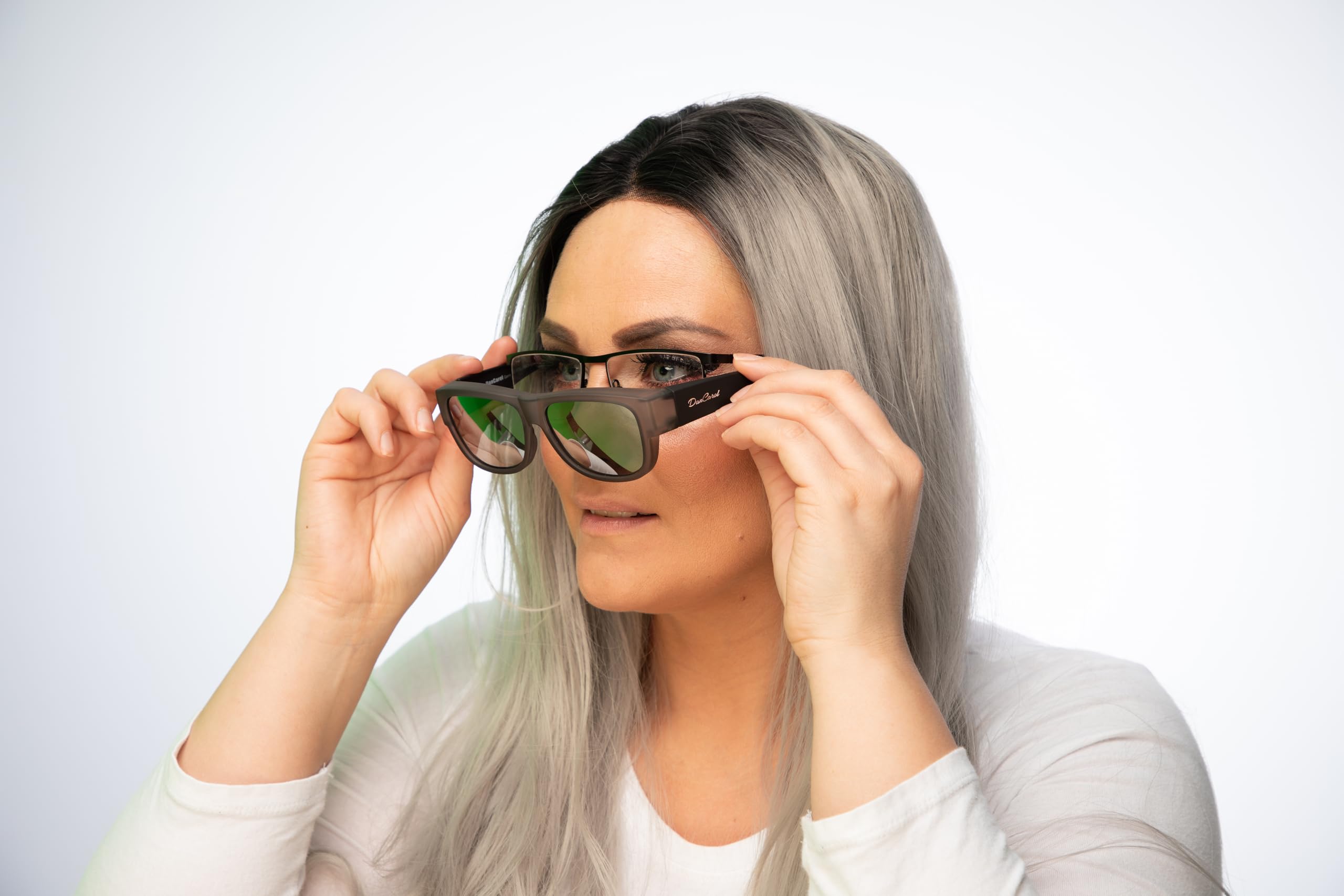 DanCarol DC-POL-2043-C5-Pink-(C2)-Für Schmales Gesicht Die Überbrille, ideal für Brillenträger -mit Polarisierte Gläser