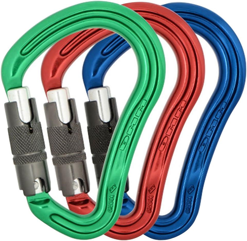 DMM BOA Locksafe Auto Lock Aluminum HMS Carabiners (3 Pack) A907-P3