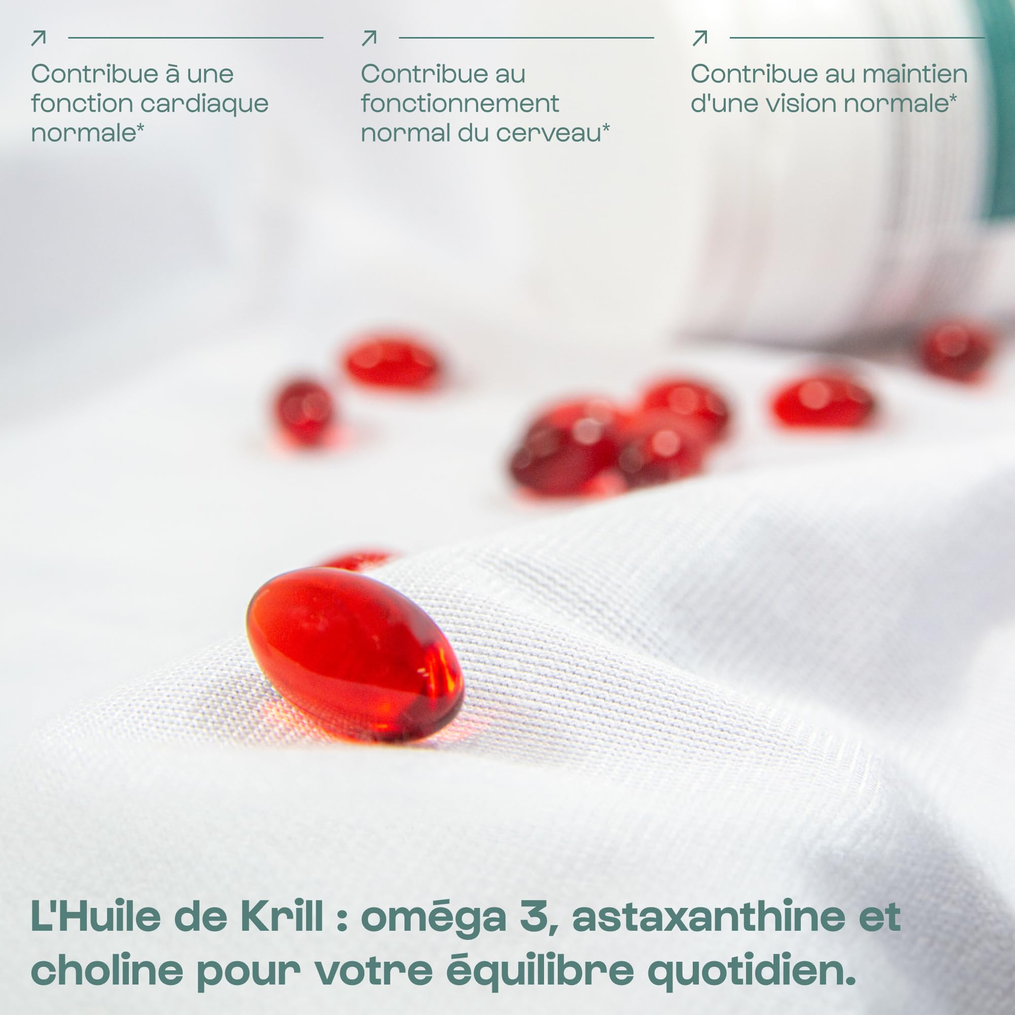 Nutrimuscle - Huile de Krill haute qualité Superba™ Boost - 60 capsules - Source d'Omega 3 - EPA, DHA, Astaxanthine, Choline