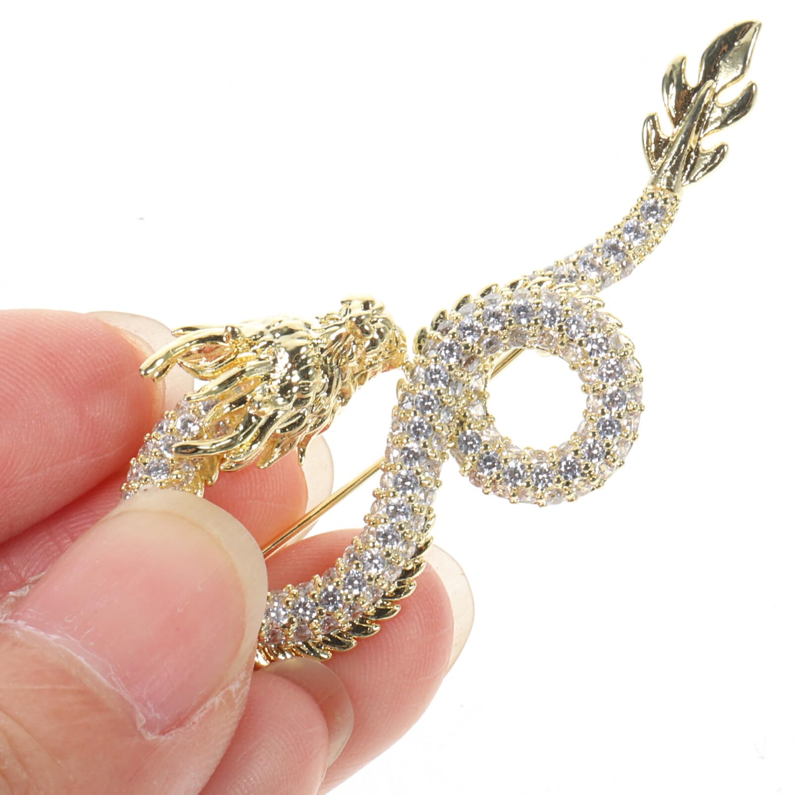 Emaille Vintage Dragon Brosche Pin Frauen Männer Tierstifte Clip -Revers für Schals Pullover Jacken Kleidung Kleidung 5x2.1x1cm