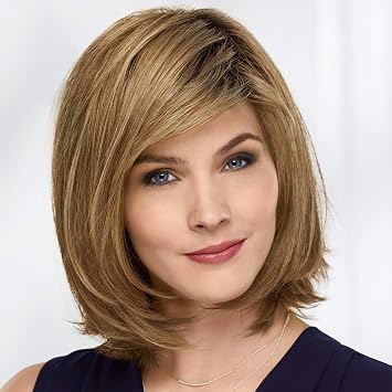 Paula Young Shannon Versafiber Wig Mid-Length, Straight Bob Wig In | Heat-Resistant, Curlable Fiber/Multi-tonal Shades of Blonde, Grey, Brown, and Red