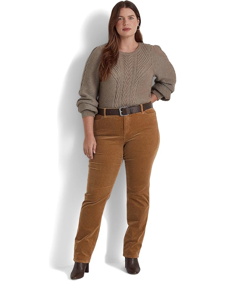 Lauren Ralph Lauren Plus-Size Corduroy Mid-Rise Straight Pant - #4 of 4