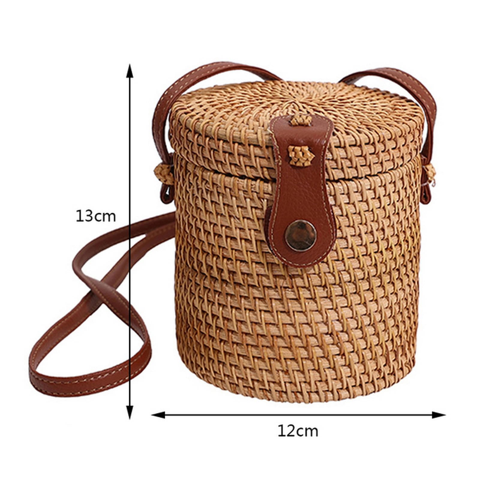 NOGRAX Zaino Scuola Borse Di Paglia Estiva Per Sacchetti Di Spalla Di Cannuccia Da Donna Rattan Manico Intrecciato Sacche Di Spiaggia A Crochet Cavo Raffa Borse Casual