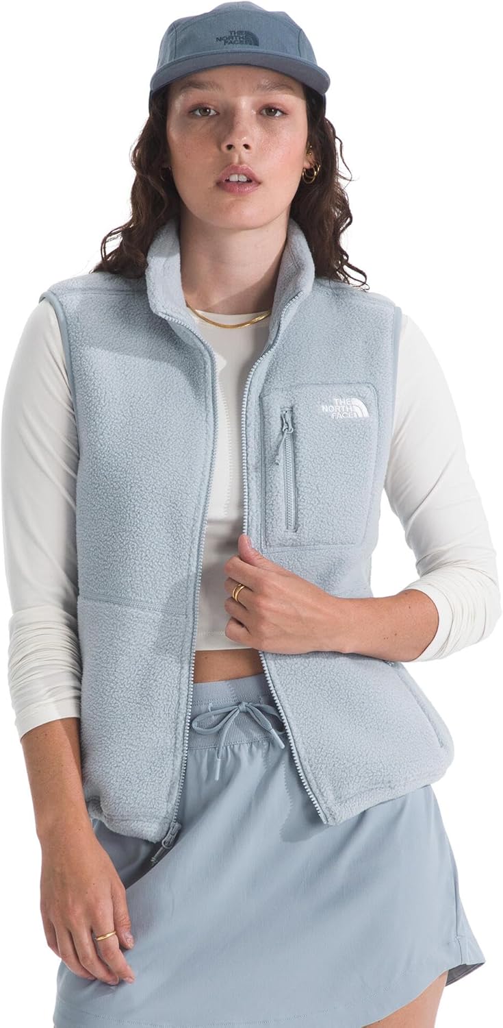 The North Face Kadın Yumiori Yelek | Hafif Polar Kumaş, Esnek Yapı, İçten Ayarlanabilir Büzme İpi ve Güvenli Fermuarlı Cepler, Buz Grisi, Orta Boy