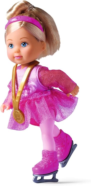 Simba, 105733645, Evi Love Buz Pateni Eğlencesi, Özel Pembe Kostümlü, Aksesuarları ile Birlikte, 12 Cm