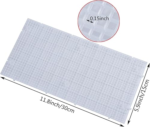 Miniatura 9 de ALEGI Bandeja divisora de rejilla de plástico, caja de huevos, Louvre, acuario, tanque de peces, aislamiento inferior con soporte (8 piezas, negro)