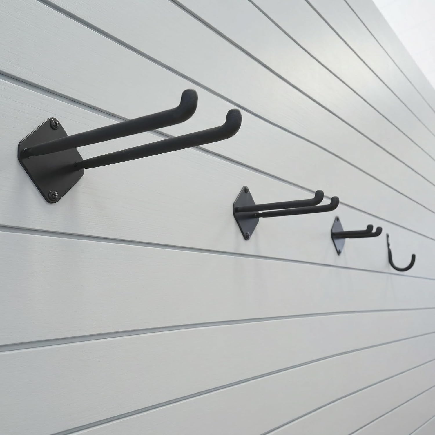 10, 14 and 25 Pack Simple Wall Hooks Assortment Kit for Hanging yard tools, brooms, bikes, mops, jackets and more - Decorative & Heavy Duty Kits, Holds 30 lbs drywall and 80lbs wood (25) (25) (10)