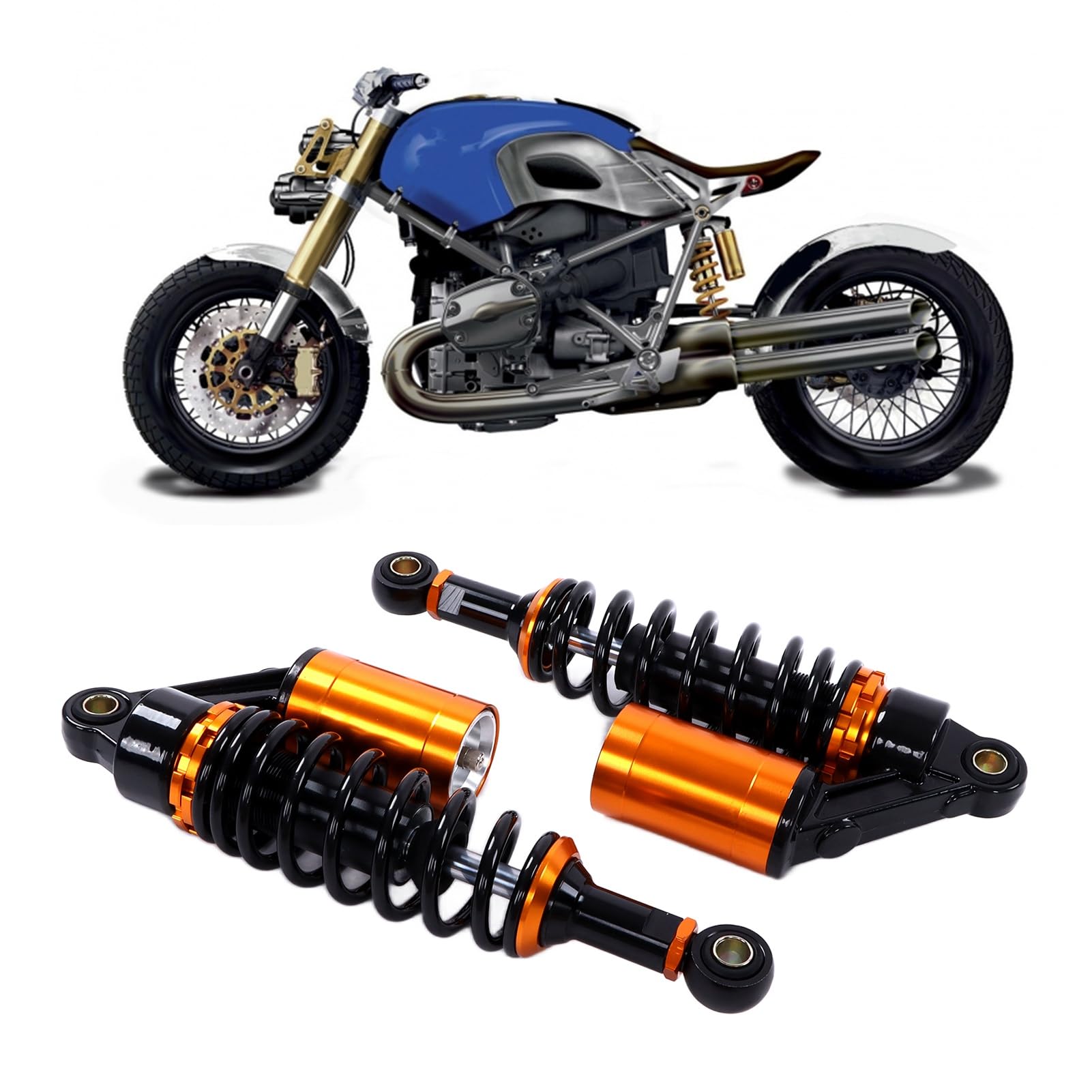 Amortyzator Motocyklowy, Amortyzator Powietrza Do Motocykla 280 Mm Wiosna Konstrukcja Bezpieczne Uniwersalne Dla Skuter Dirt Bike ATV