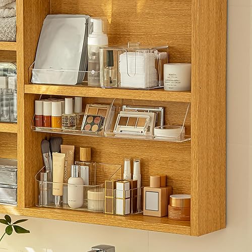 Miniatura 6 de MORNITE Estante organizador de botiquín, bandejas de tocador para mostrador de baño, bandeja de almacenamiento de cosméticos, organizador de