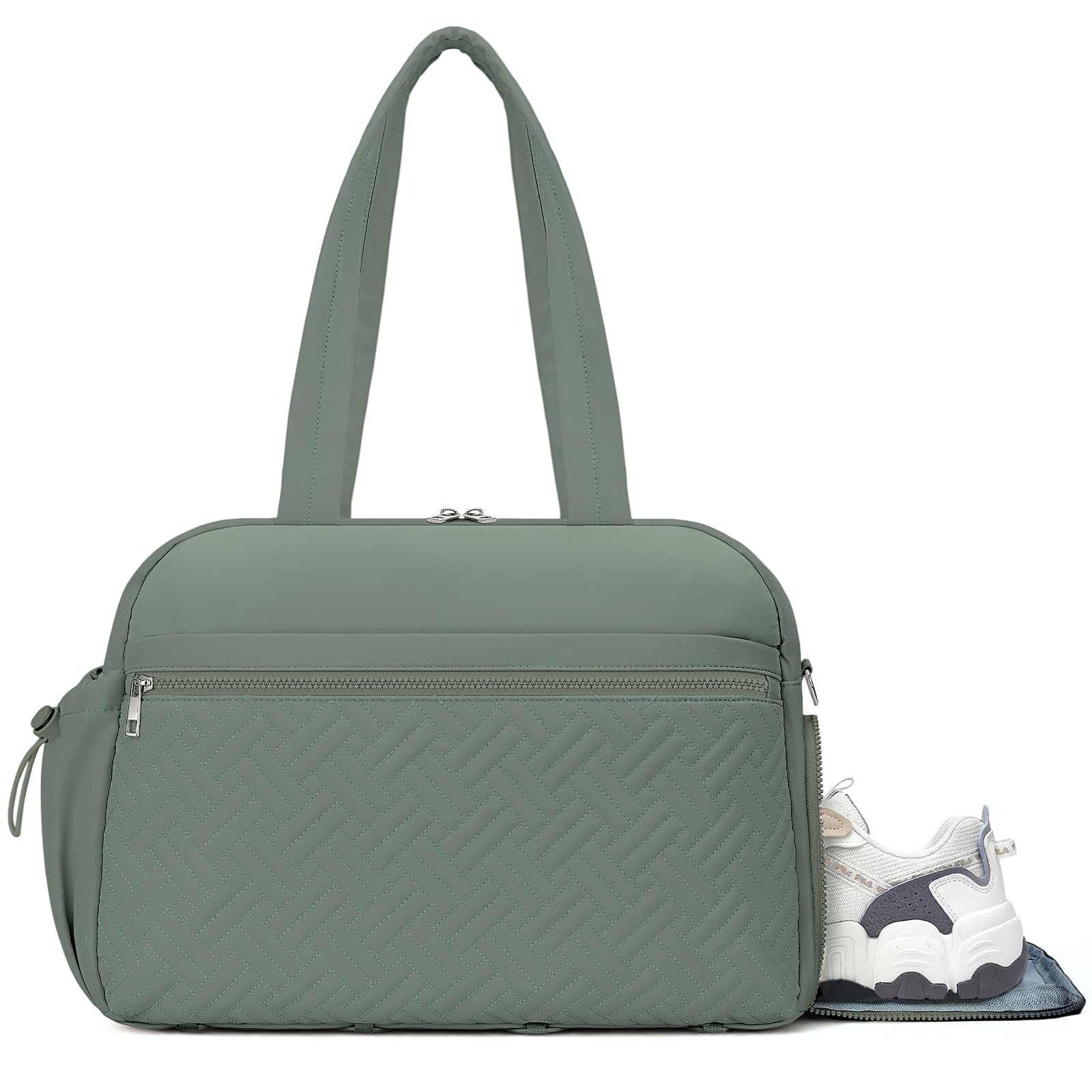 SYTRAH Gym Bag for Women, Lightweight Workout Duffle Bag with Shoe & Wet Separation for Gym, Yoga, Travel & Overnight, Stylish Sports Bag with Adjustable Shoulder Strap Green