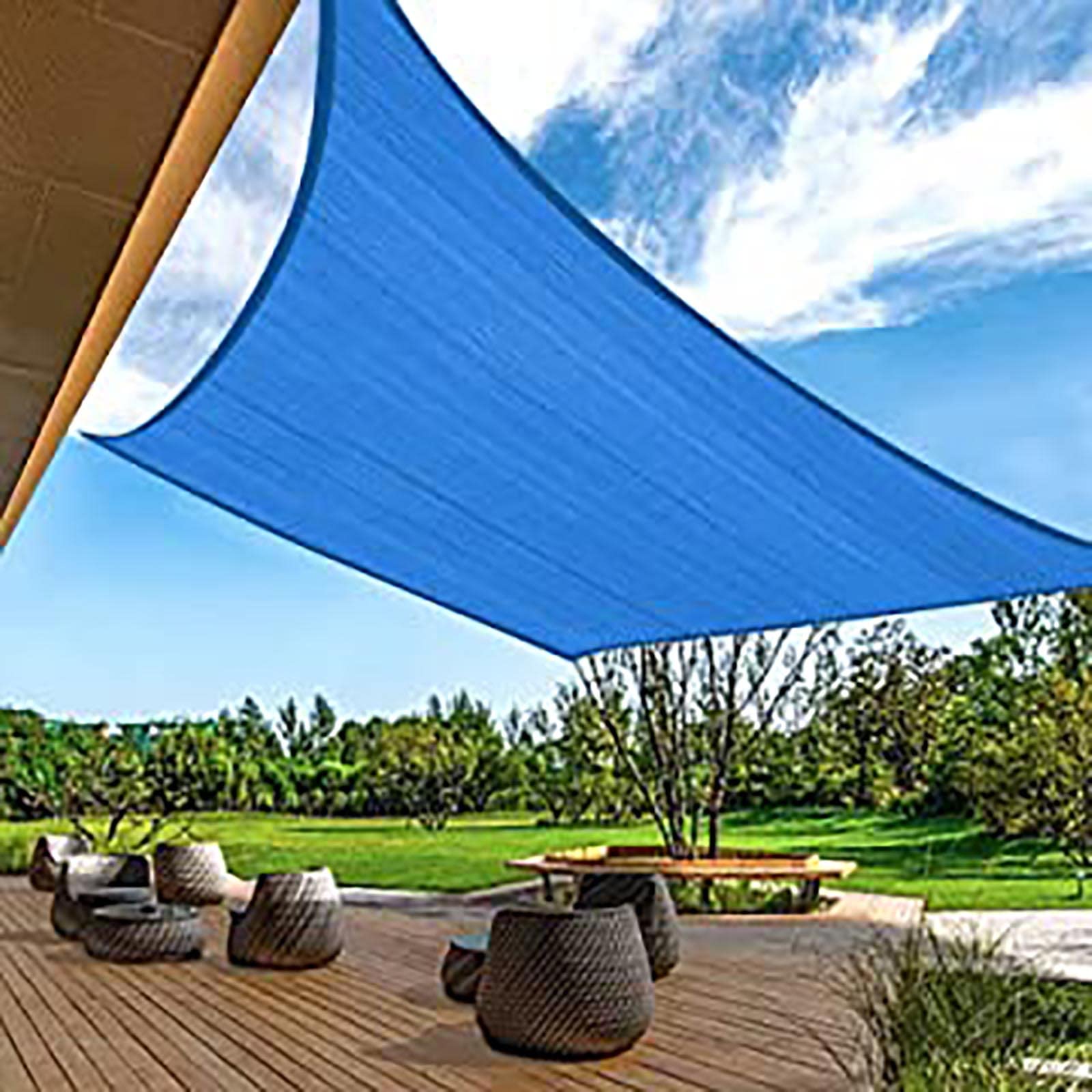 Voile d'ombrage rectangulaire bâche soleil haut de gamme résistante