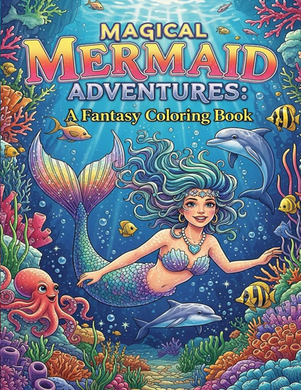Magical Mermaid Adventures: A Fantasy Coloring Book: A Splash of Underwater Magic for Kids & Adults