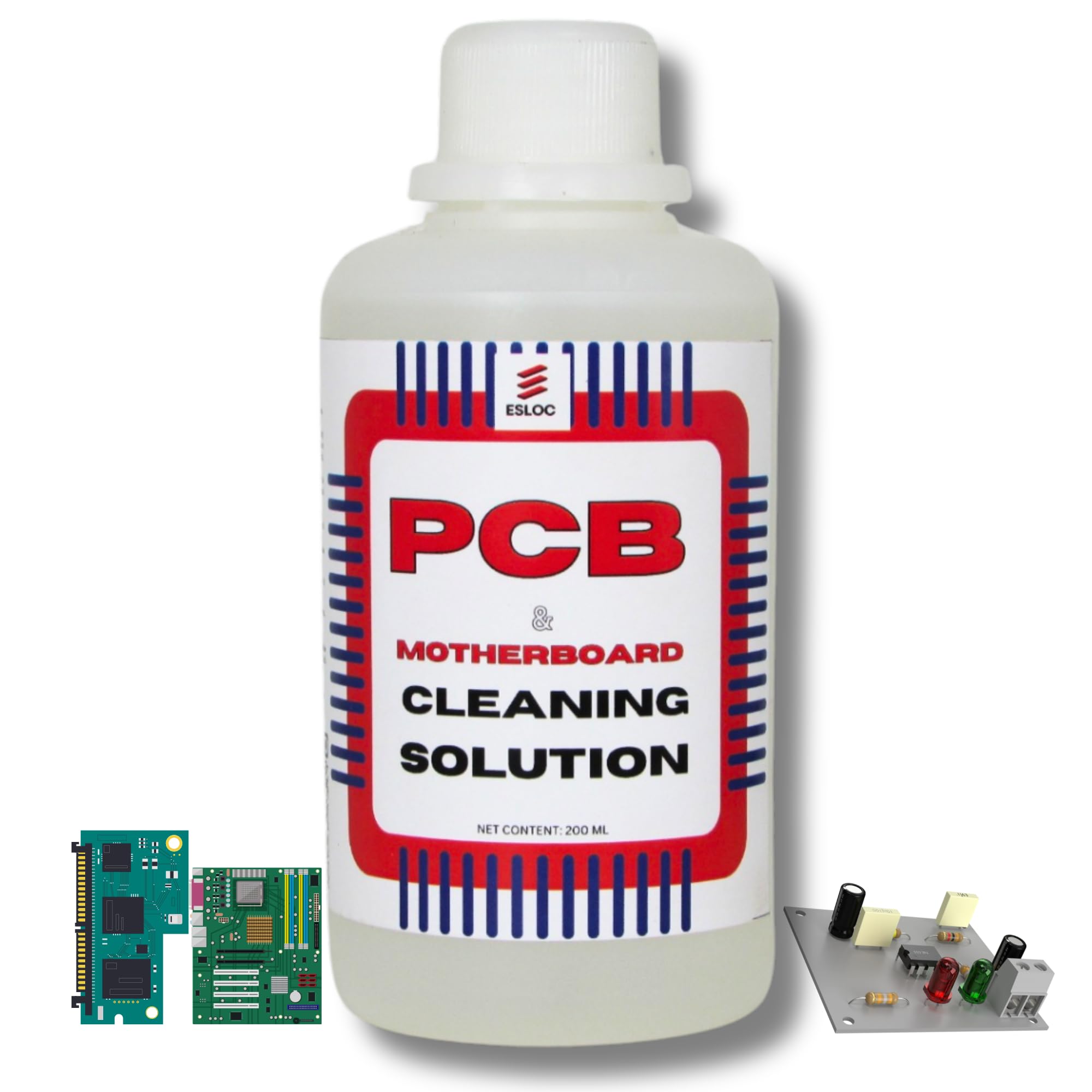 - Ultrasonic Cleaning Solution for PCB and Motherboard Cleaning ESLOC (200 ML)