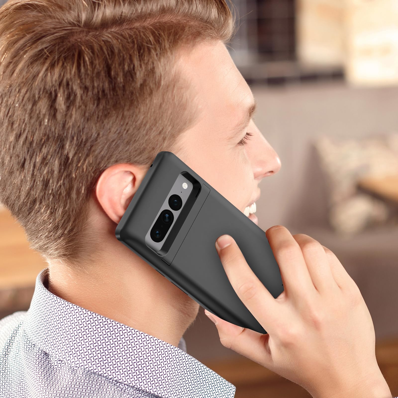 Étui de Chargement sans Fil pour Google Pixel 8 Pro, boîtier de Batterie Rechargeable Portable Haute capacité 10 000 mAh Chargement sans Fil Qi avec boîtier de Chargeur de Batterie étendu Pixel 8 Pro