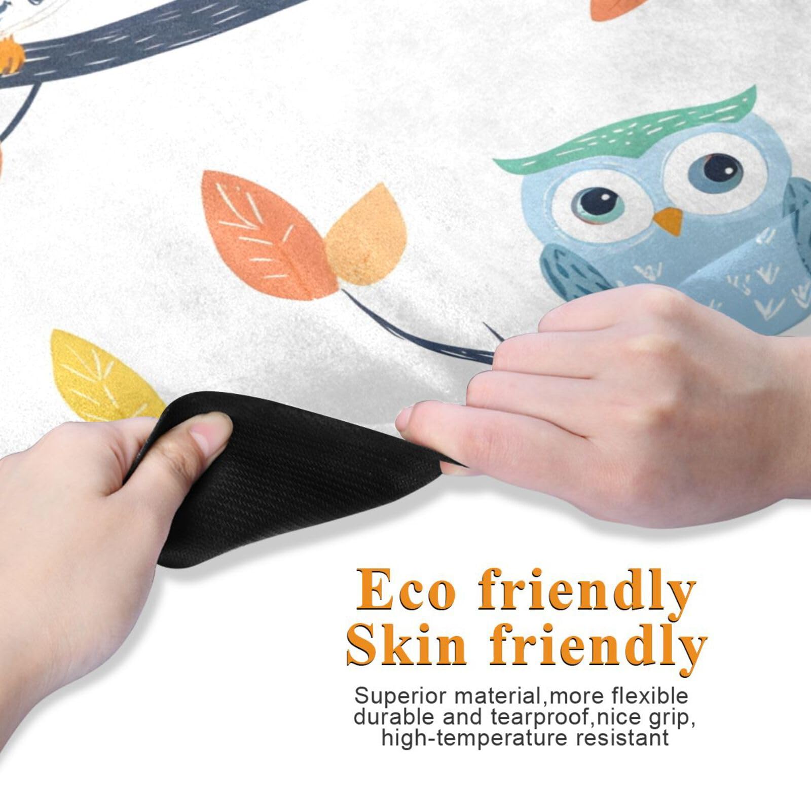 PaChyLuu Owl Yoga Mat Non-Slip Eco-Friendly Exercise Fitness Mat for Yoga Pilates and Floor Workouts for Women & Men, 71 x 26 in