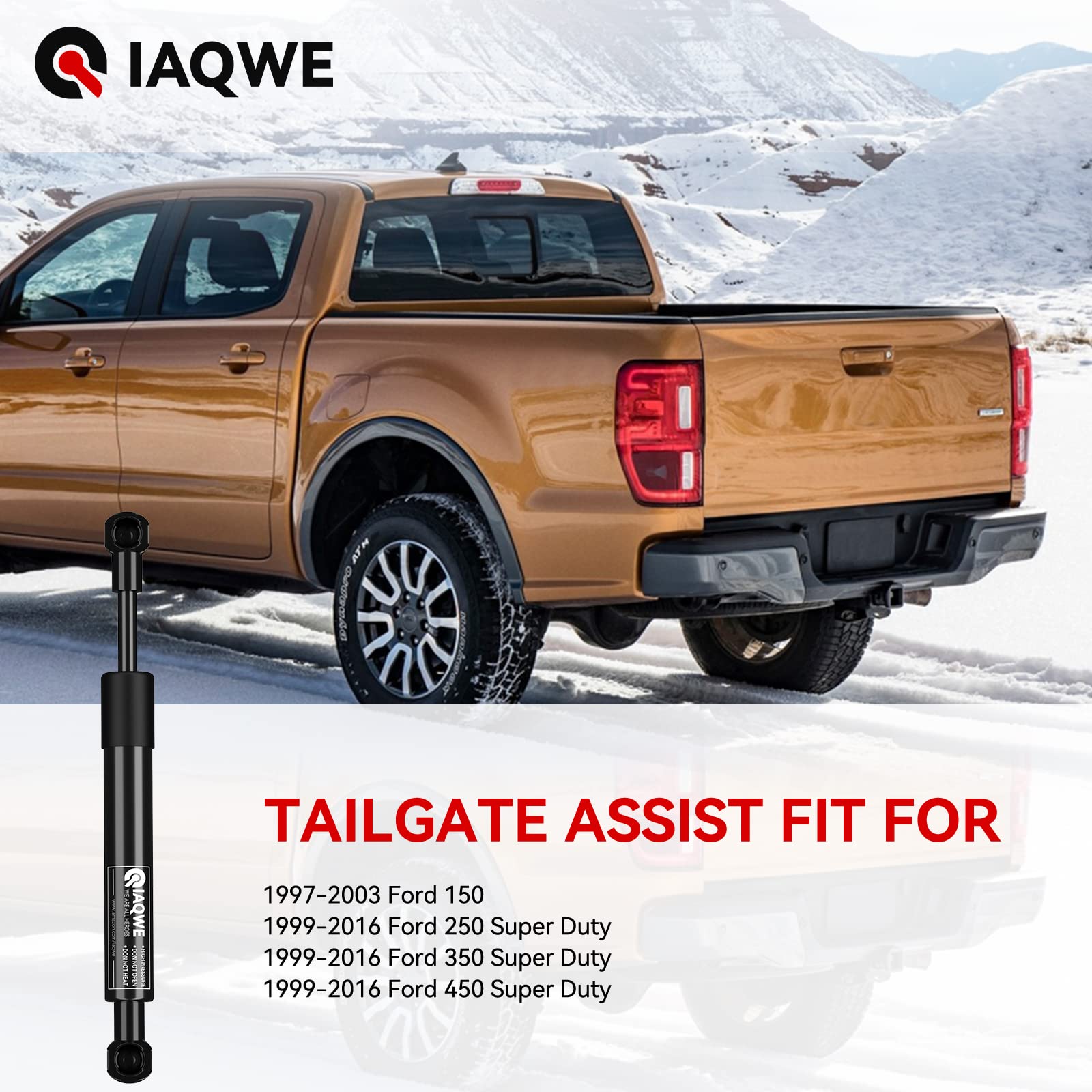 Amazon.com: IAQWE 43203 Truck Tailgate Assist Shock Kit Fit for 1997-2003  Ford 150, 1999-2016 Ford 250 350 Super Duty (not Flareside/SuperCrew) :  Automotive