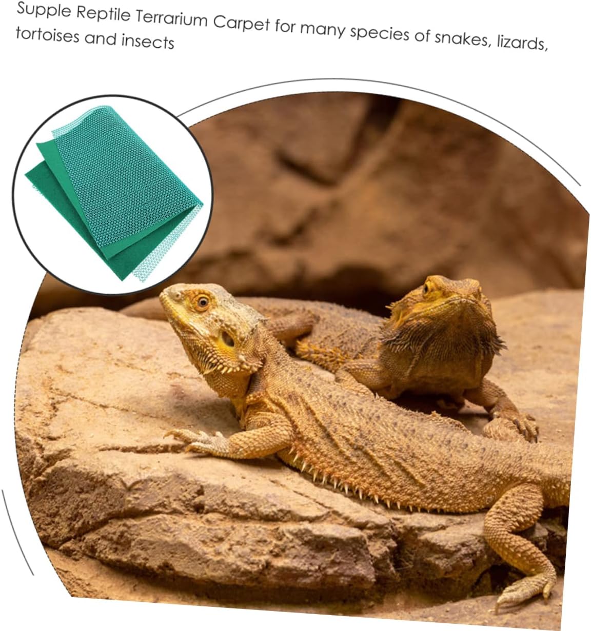 UPKOCH Reptile Carpet Liner Cage Mat Tortoise Bedding Green Easy Clean Reptile Substrate Liner