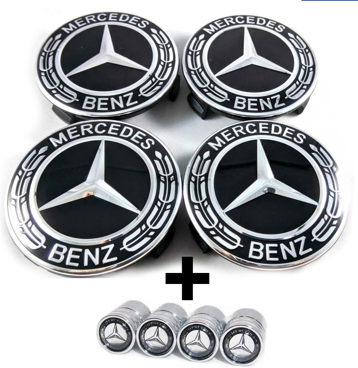 4 TAPPI COPRIMOZZO 75 MM PER MERCEDES BENZ CERCHI LEGA CLASSE A B - Foto 3