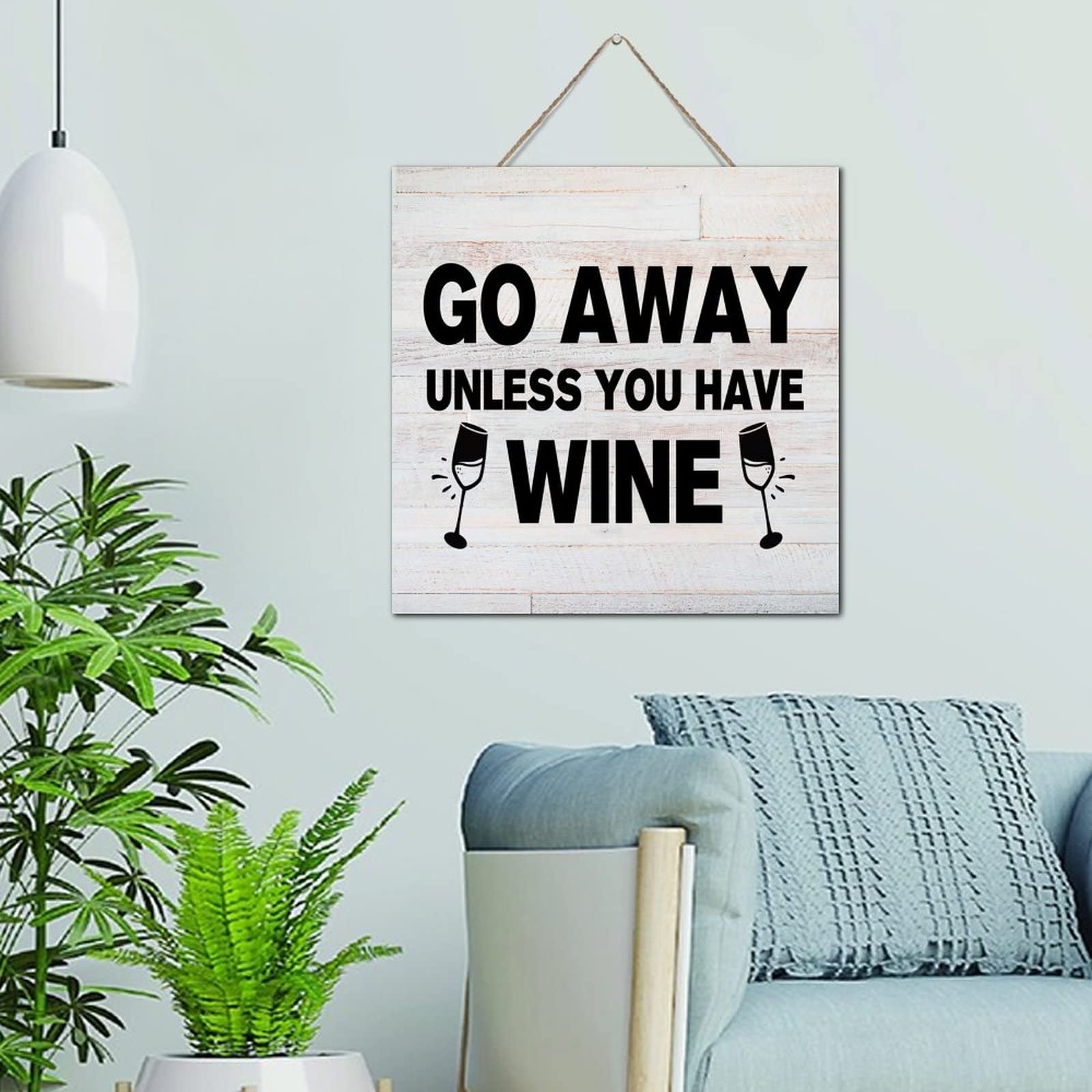 Letrero de madera de palé Go Away rústico para dar personalidad a tu hogar