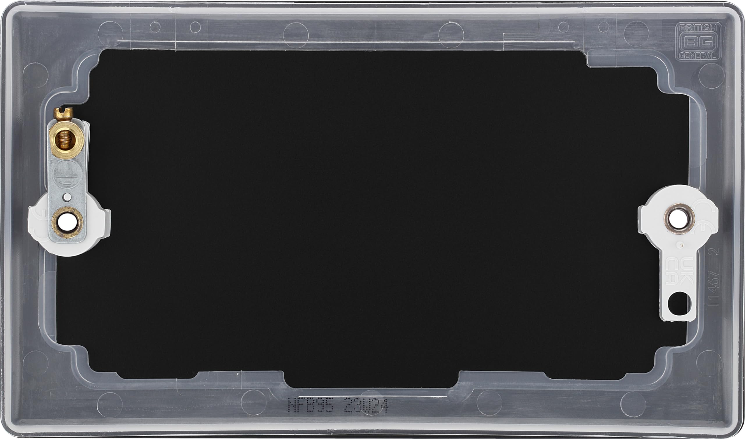 BG Electrical Double Blank Plate, Matt Black - Image 4