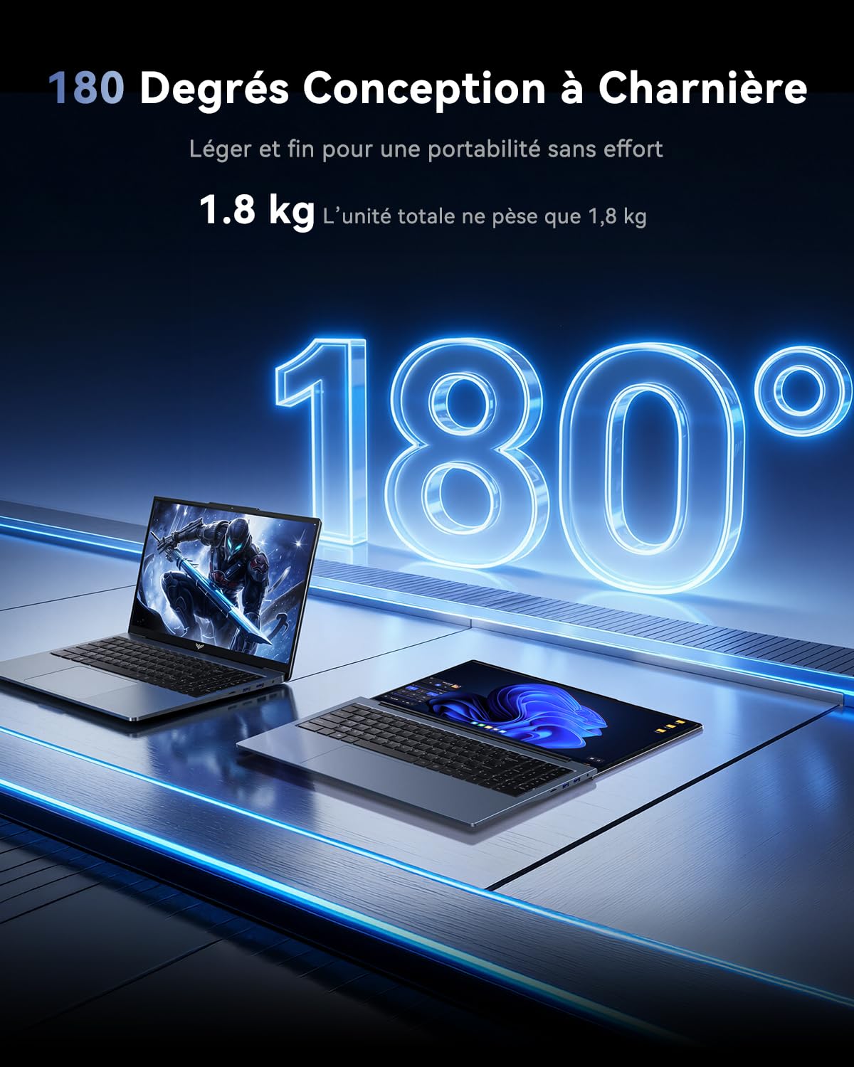 15,6" PC Portable Gamer ave 12C Core i5-12600H (Jusqu’à 4,5 GHz)