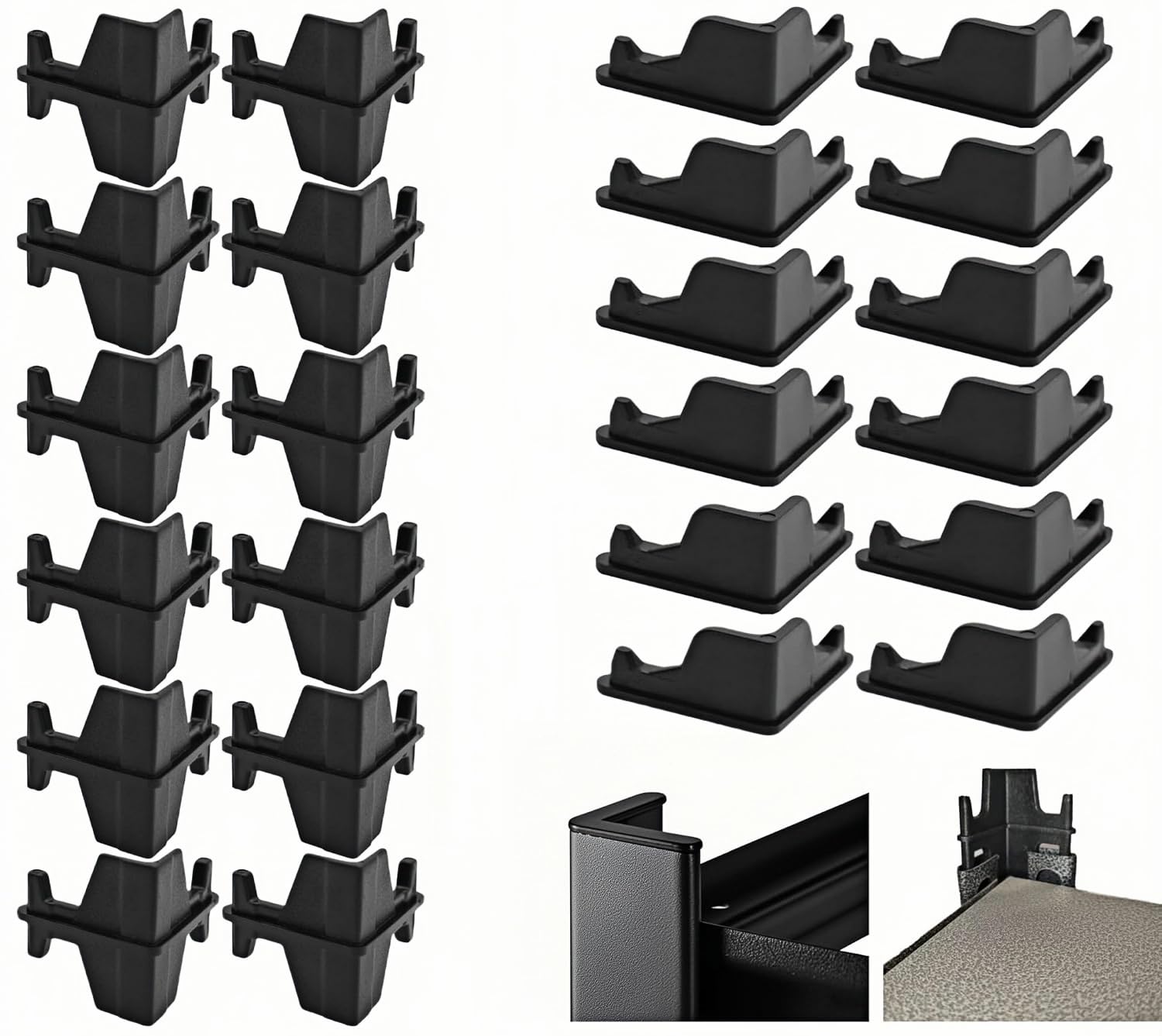 24 Pcs Post Inserts Connectors for Storage Rack and Whalen Muscle Rack Shelving - PP Plastic, Sturdy Support - Replacement Parts for Wire Shelving (12