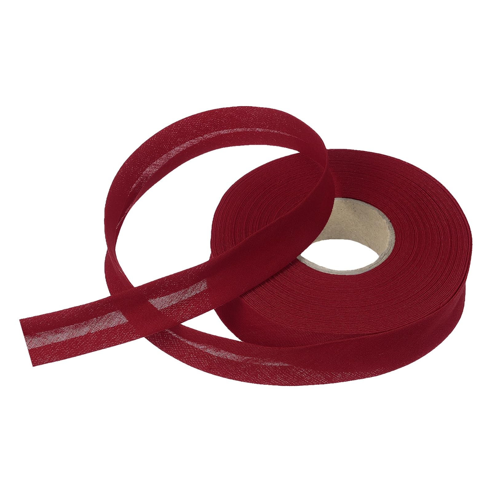 sourcing map 3/4 Inch Single Fold Bias Tape Polyester Continuous Bulk Bias Tape for Sewing,Seaming Quilting Hemming Binding Crafts (Burgundy 15 Yards) โ image 1