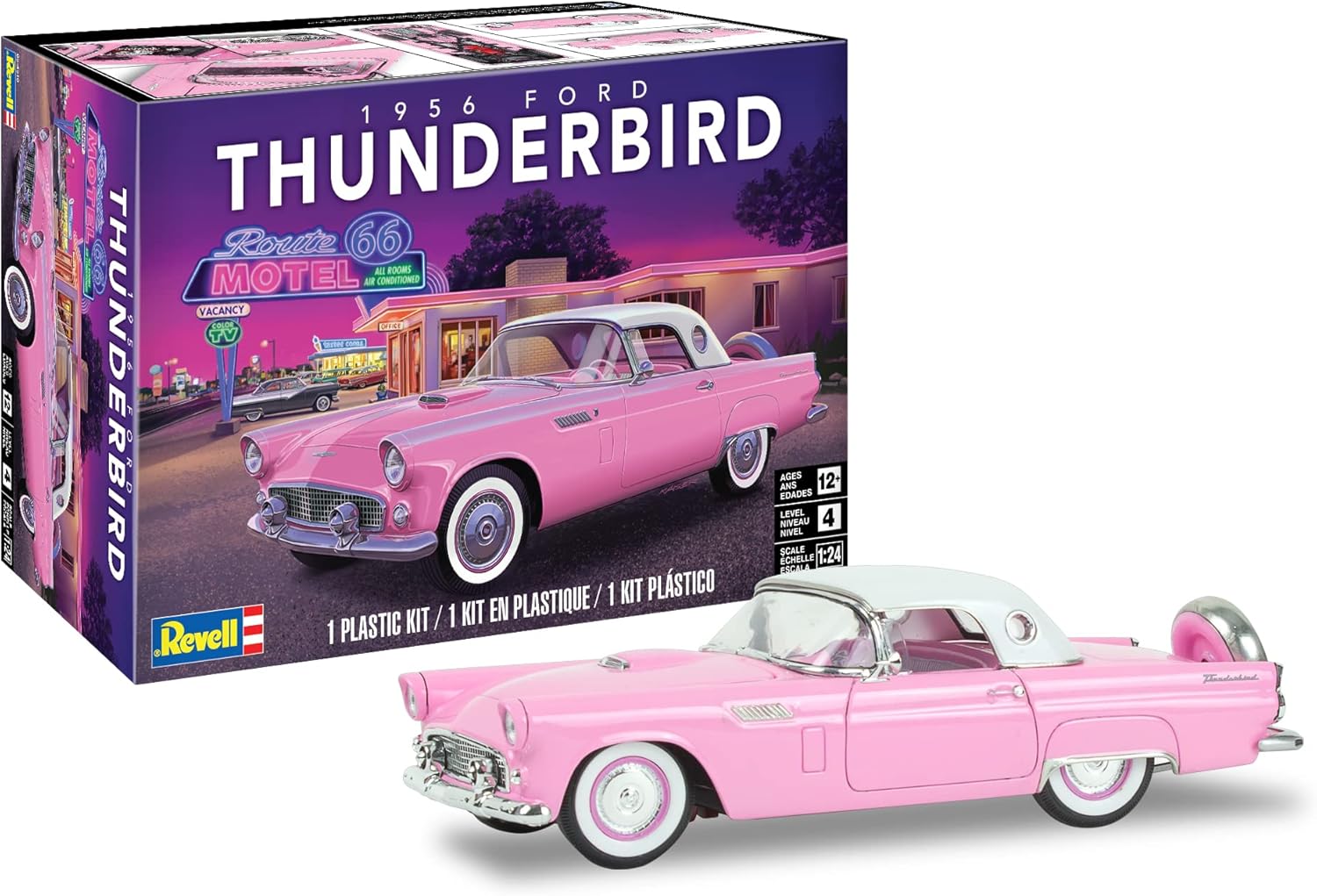 Revell 85-4518 1956 Ford Thunderbird Model Car Kit 1:24 Scale 87-Piece Skill Level 4 Plastic Model Building Kit