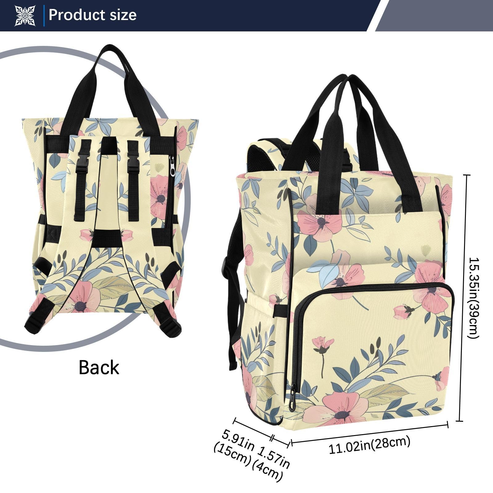 Baby Girl Boy Borsa per pannolini per papà mamma giallo chiaro