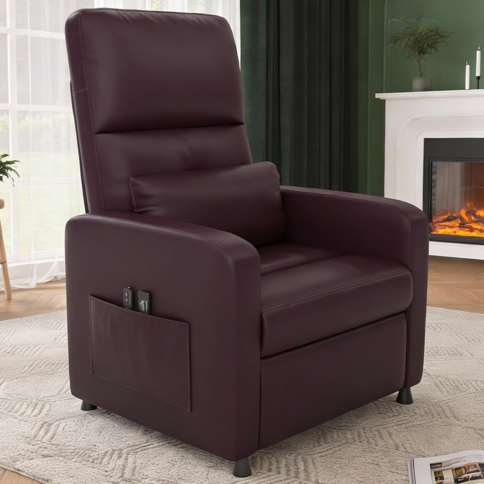 Photo 1 of (used, missing items for parts)Garvee Power Recliner Chair, Adjustable Electric Recliner Ergonomic Overstuffed Single Sofa, Home Theater Seating for Living Room