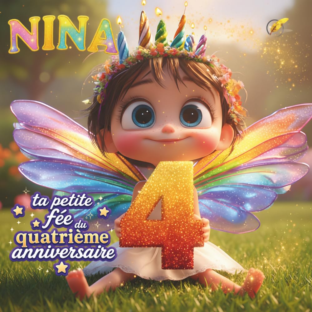 NINA, TA PETITE FÉE DU QUATRIÈME ANNIVERSAIRE: Livre personnalisable pour garçon ou fille de 4 ans – Un cadeau original pour célébrer le quatrième ... souvenir de cette quatrième année de vie.