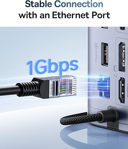 Miniatura 6 de Baseus Estación de acoplamiento de monitor dual para macOSWin, Nomos Mac Air (12 en 1) Estación de base para laptop con HDMI 4K, puertos USB de 10