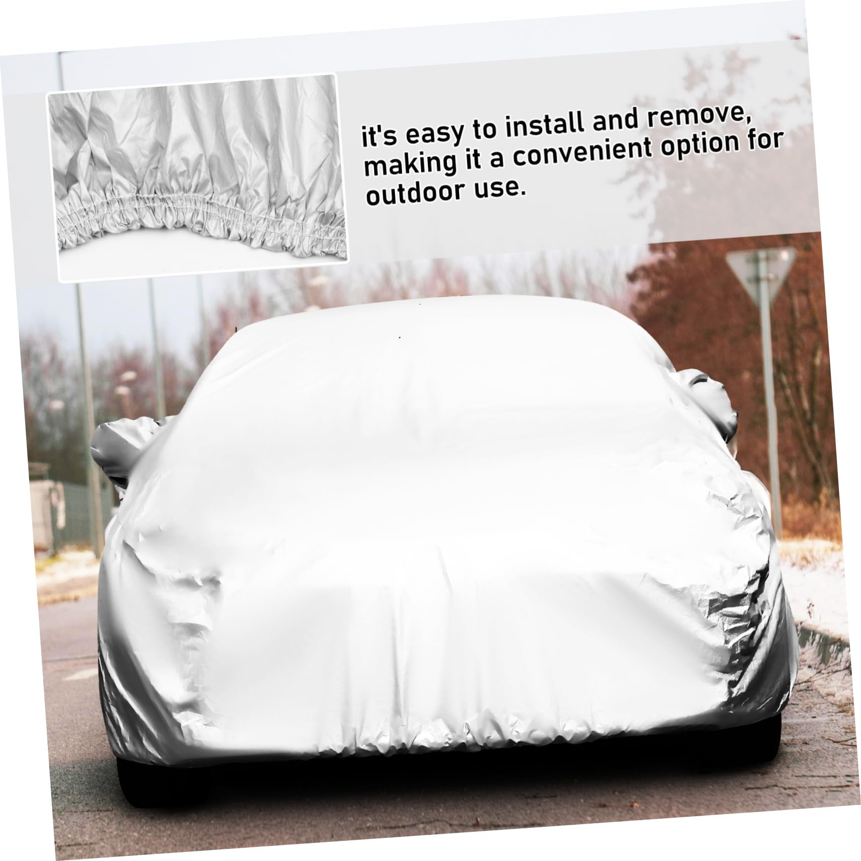 Cabilock Car Cover All Weather Protection for Outdoor Use Snow Rain and for Vehicles Easy Installation and Maintenance — view 5