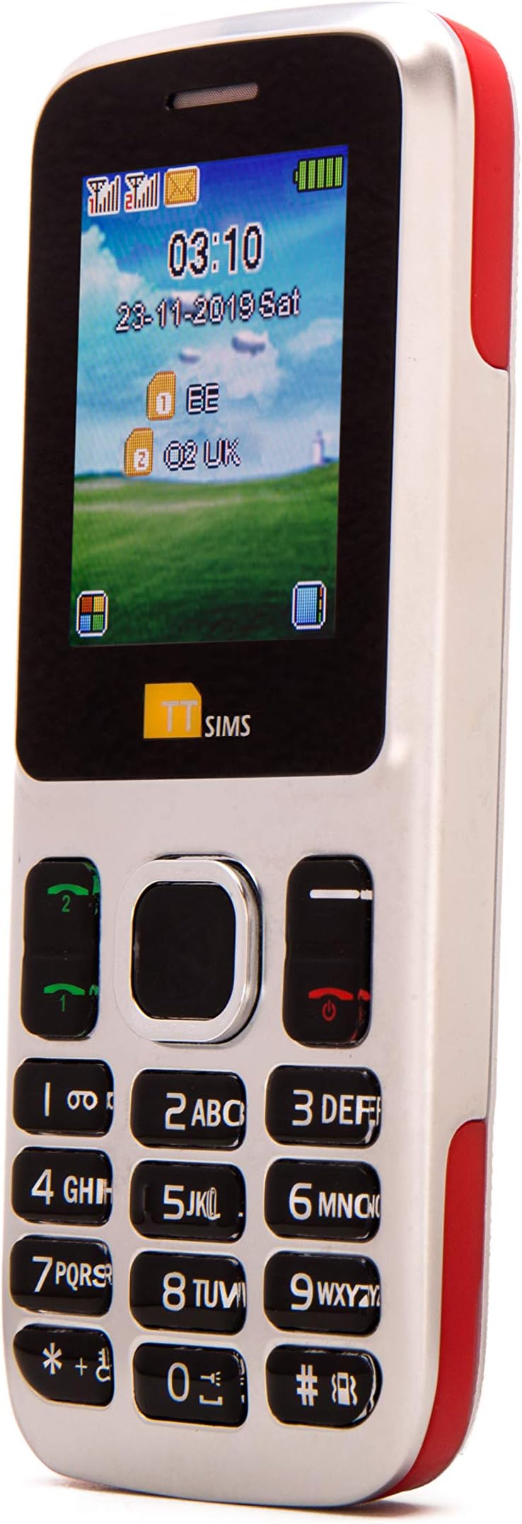 TTsims - Dual Sim TT130 Mobile Phone - Camera - Bluetooth - Cheapest Twin 2 Sim Phone - Red