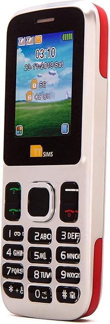 TTfone Dual Sim TT130 Mobile Phone - Camera - Bluetooth - Cheapest Twin 2 Sim Phone (with USB Cable, Red)