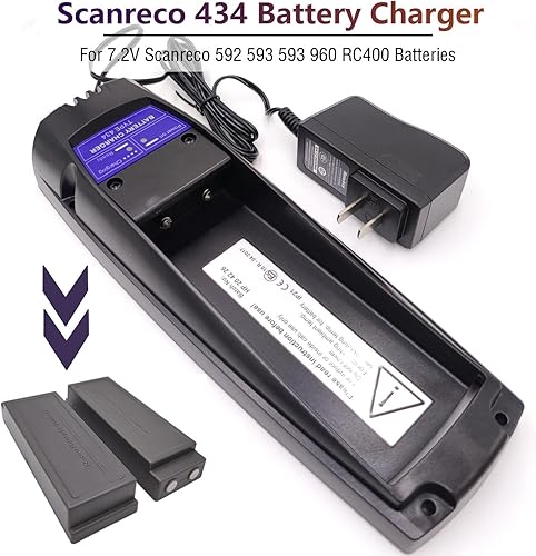 Miniatura 3 de Paquete de 1 cargador de batería de 110 V tipo 434 + (paquete de 2) baterías Scanreco 592 para batería Scanreco EEA4291434 EEA2512RC400590960 de 7.2