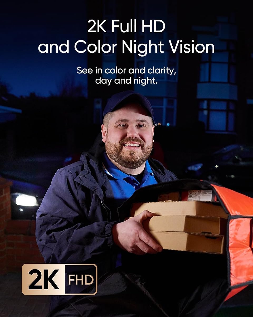 eufy wideodomofon E340, dwie kamery 2K Full HD, przewodowy i na baterie | 2 kamery, 2K Full HD, przewodowy lub bateryjny, kolorowy noktowizor, bez opłat miesięcznych