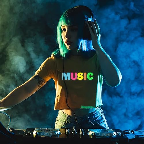 Miniatura 8 de DoreenBow Letras 3D de transferencia de calor que brillan en la oscuridad, letras del alfabeto, parches adhesivos para ropa, camisetas