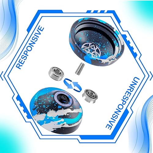 Miniatura 2 de YOYOSTUDIO Yoyo Profesional para Niños/Adultos, Paquete de 2 Yoyos, Yoyo Sensible V22 & P1, Yoyo de Doble Propósito para Principiante/Avanzado, 10
