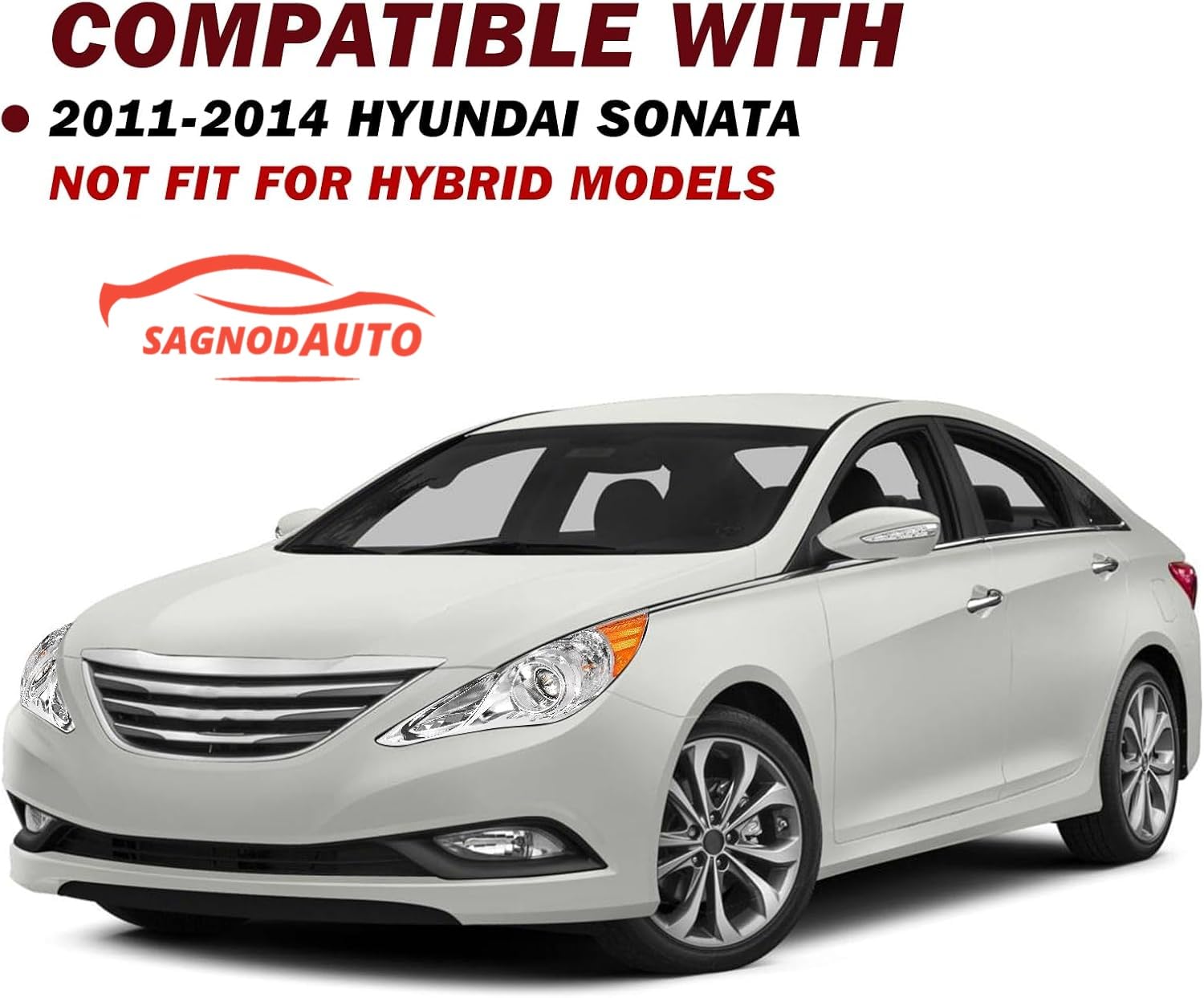 Photo 1 of **ots****Sagnod Auto Headlight compatible with 2011-2014 Hyundai Sonata Driver and Passenger Side