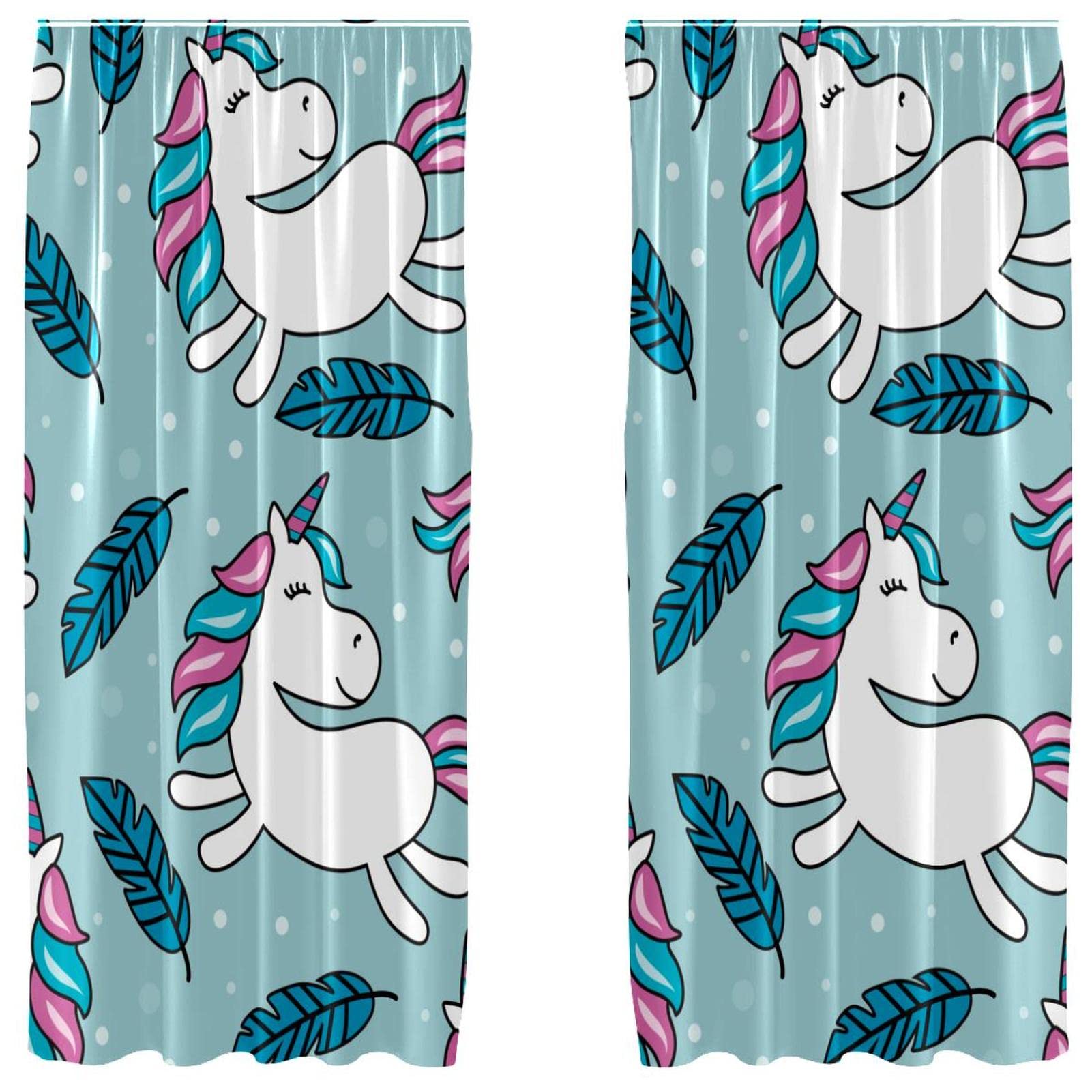 Rideau licorne grand format 139,7x213,4 cm pour vis-à-vis