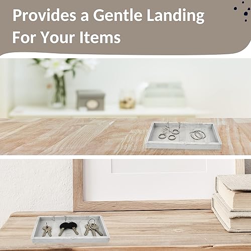 Miniatura 8 de Bandeja de encimera y tocador, 2 bandejas pequeñas de silicona de 7.7 pulgadas, bandeja de jabón de cocina, soporte para jabón de cocina,