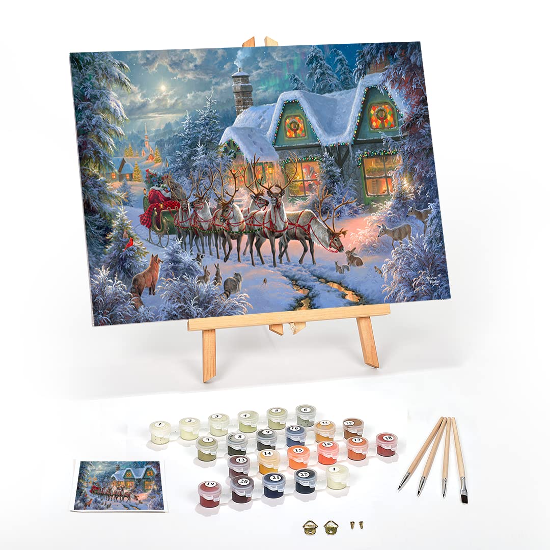 Amazon.com: Ledgebay DIY Paint by Numbers Kit for Adults Framed Canvas ...