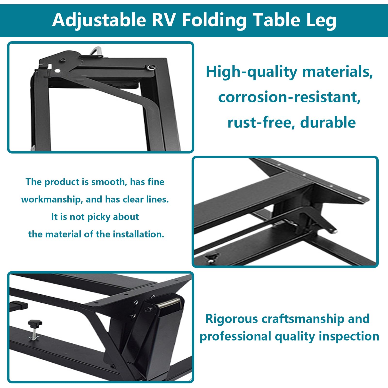 Soporte de Pata de Mesa Plegable para RV - Base de Mesa de Comedor para RV - Patas de Mesa de Metal, Carga Máxima de 250 Kg, para Patio, Yate, Caravana, Habitación - Blanco