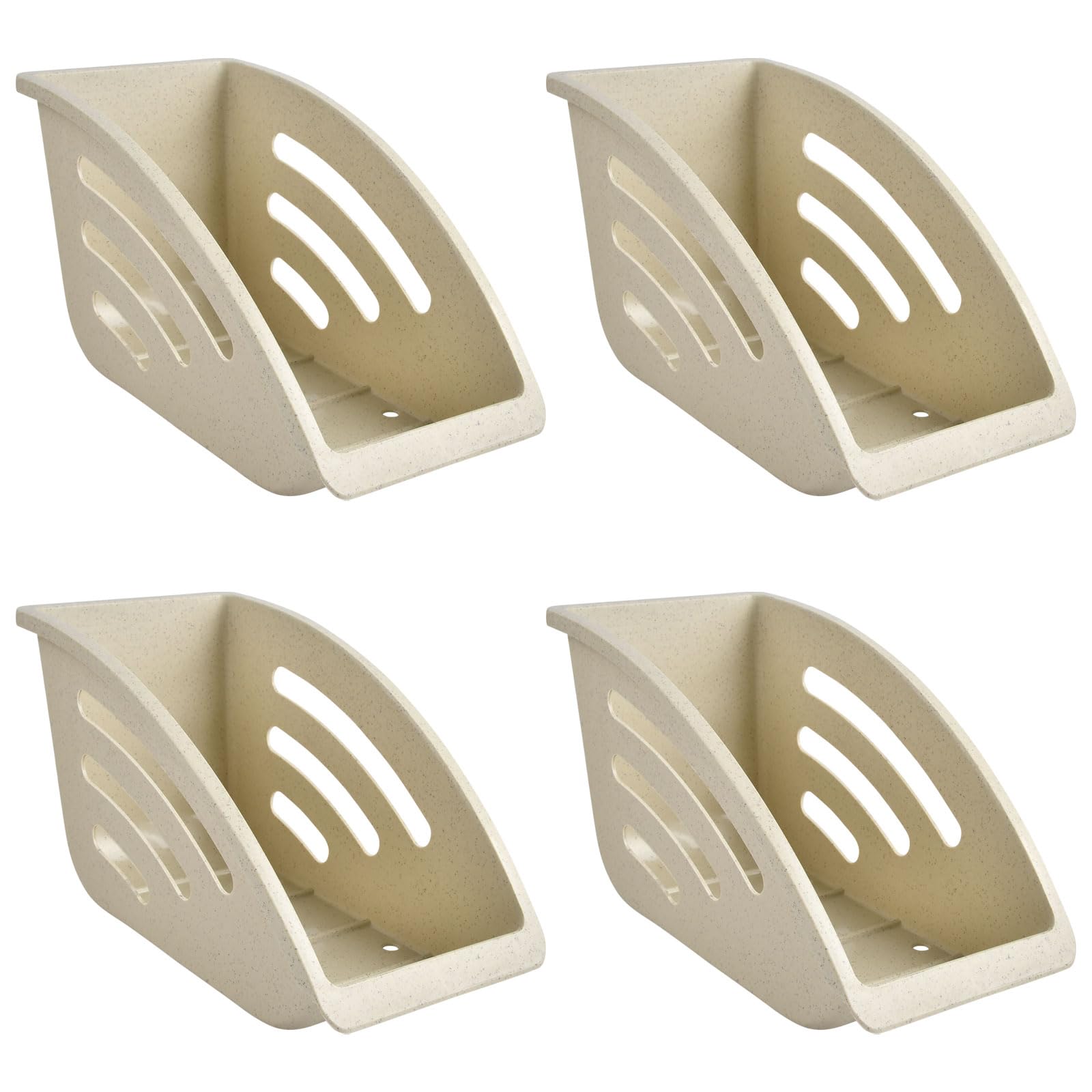 Photo 1 of ***Only 3*** Akamino 4 Pcs Paper Plate Holder,10 Inch Plastic Paper Plate Dispenser, Dinner Plate Organizer for Countertop, ReusablePlate Storage Rack for Kitchen Cabinet