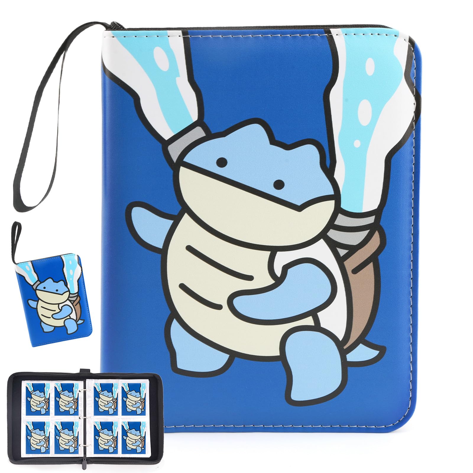Collectible Trading Card Albums 400 Card Holders with 50 Removable Sleeves Portable 4 Pockets Collectible Trading Card Binder