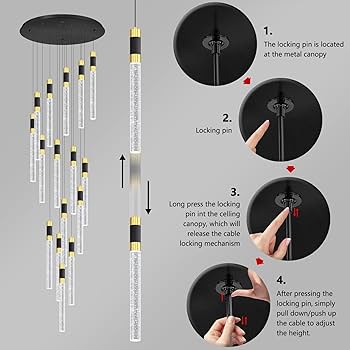 16-Lights 138 Inches Modern Chandelier LED Light Fixtures